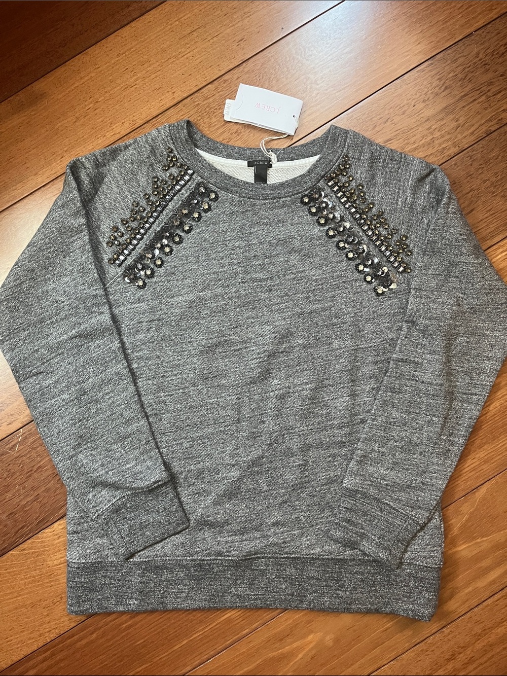 NWT J. Crew Sequin Embellished Sweatshirt